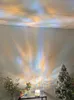 Dekorative Objekte Figuren Kristalllampe Wasserwellenprojektor Nachtlicht Dekoration Zuhause Ästhetische Atmosphäre Urlaubsgeschenk Sonnenuntergangslichter 231122