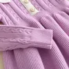 Платья для девочек, детское вязаное платье, вязаный свитер, осенняя одежда для маленьких девочек, плиссированная одежда с длинными рукавами, осень-зима 2023 г.