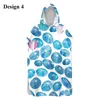 Towel Goldfish Shrimps Ships Lotus Flower Leaves Sand Free Hooded Poncho Surfing Swim Beach Changing Robe Gift Drop