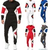 5mwc Survêtements Pièces Ensemble Slim Casual Hommes Marque Col Rond Couleur Assortie Tridimensionnelle Costume De Sport Gymnases