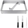 Bakeware Tools Baking Mold Square Justerbar ram Rektangulär utdragbar tårta/pizzaring