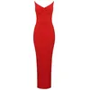 Casual Dresses Wholesale 2023 Women's Dress Black Red Adrapless Fashion Sexig kändis cocktail party bandage länge