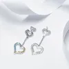 Dangle Earrings Sterling-Silver-Jewelry Lavish Heart Drop Earring