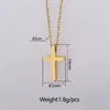 Hanger kettingen gouden kruis ketting voor vrouwen mode vrouwelijke kleine hangers kleur roestvrij staal minimalistisch sieraden cadeau