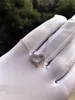 2023 härlig söt hänge halsband tunn rosguld rostfritt stål kedja hjärtdiamanter kristall ring lyxdesigner kvinnor halsband med dammväska och låda