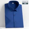 Erkekler Elbise Gömlekleri Streç Kaçışa Karşı Kısa Kollu Erkekler İnce Fit Camisa Sosyal İş Bluz Beyaz Gömlek