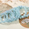 Strand Natural Aquamarine Bracelelet String Bords Blue Crystal Sky White All-Match