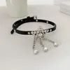 Hänge halsband Europe America Star Tassel Crystal Cowhide Choker halsband kvinnor modedesigner varumärke party smycken trender