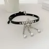 Naszyjniki wiszące Europa Ameryka gwiazda Tassel Crystal Cowhide Choker Naszyjnik Kobiety projektant mody marki trendy biżuterii imprezowe