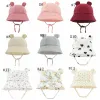 Chapeau de soleil pour bébé 100% coton Chapeaux de pêcheur pour tout-petits avec oreille de lapin Casquettes pour garçons Chapeau à large bord pour filles Chapeaux d'été pour enfants 19 couleurs