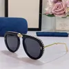 Sunglasses Women's Men's 0307S Classic Thick Plate Frame With Diamond Decoration Foldable Oval Lens Designer Top Original Design