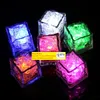 LED Ice Cubes Glowing Night Lights Color change Changeable Novelty Lighting Party Ball Flash Light Luminous Neon Wedding Festival Christmas