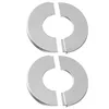 Kitchen Faucets 2 Pcs Stainless Steel Decorative Cover Trim Slap Hole Cap Shower Flange Plumbing Tube Plates Walls Split