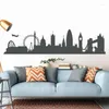 Adesivi murali Londra City Silhouette Inghilterra Decor Soggiorno Camera da letto Ufficio Home Art Decalcomania murale LL2429