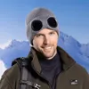 Bérets tempérament lunettes de vent chapeau pour le Ski casquette de laine chaude en plein air épais Hip Hop Sport Ski tricoté chapeaux Gorras Para Hombres