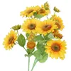 Kwiaty dekoracyjne bukiet sztuczne kwiaty słonecznika/75 cm stokrotki ślubne akcesoria sali pokój wystrój domu