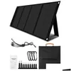 Flexibla solpaneler 120W Foldbar Panel Charger Kit Portable Folding Generator med 2 USB -portar för RV -båt Camper Drop Deliv Dhjdk