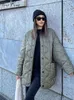 Dicke Jacke Frauen Herbst Winter Mode Grün Lose Einreiher Weibliche Baumwolle Mantel Casual Tasche Unisex Dame Parka