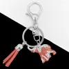 Keychains Handmade Grieks Sorority DST Logo Elephant Rotundity Tassel Key Rings Bag Accessoires Sieraden