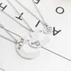 Hangende kettingen 3 %/set kleine middelste grote zus ketting hangers zuster vrouwen houden van hart sieraden voor vrienden feestcadeau