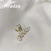 Boucles d'Oreilles Pendantes Lustre ARADOO Perle d'eau Douce Naturelle Non Perforée Créative Clips d'Oreilles Français Romantique