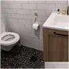 Suportes de papel higiênico Suportes de papel higiênico Acessórios Toalha Montado na parede Stand Rangement Salle de Bain Titular Dispenser Toilett Dhl7A