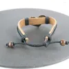 Strand Serce kształt skórzany ograniczenie bransoletki Yak Materiał Kości Art Art Vintage bransoletki dla mężczyzny #GZ428