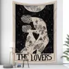 Tapestries Tarot card psychedelic scene home decoration art tapestry hippie bohemian divination wall hanging sheets 230422