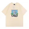 Büyük Boy Yeni Kitho Tokyo Shibuya T Shirt Erkek Kadınlar Yüksek Kaliteli Sokak Görünümü Baskı Gömlekleri Tee Üstler Rose Omoroccan Tile Tees Tshirtwaer