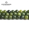 Losse Edelstenen 4 6 8 10 12mm Natuurlijke Canada Jade Edelsteen Kralen Ronde Voor Sieraden Maken DIY armband 15''