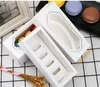 Transparent Macaron Box Drawer Box Chocolate Boxes Cake Boxes Cookies Biscuit White Paper Box 14.5*5.5*5cm Gift Boxes LX47