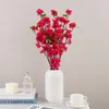 Dekorative Blumen, künstliche Blumen, rosa Pfirsichblütenzweig, Kirschpflaume, Hochzeitsarrangement, Zubehör für Zimmer, Zuhause, Weihnachtsdekoration