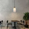 Hangende lampen prachtige witte jade glas kroonluchter eenvoudige sfeer licht in de slaapkamer persoonlijkheid retro bar woonkamer lamp