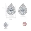 Classic Water Drop Stud Earrings S925 Silver Micro Set 3A Zircon Super Sparkling Earrings Europe Personality Women Earrings Wedding Party High end Jewelry Gifts SPC