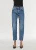 Damen Jeans Asymmetrisch geschnitten Vintage Straight Ninepoint Jeans Frau Hose 230422