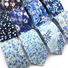 Bow Ties Men's Chic Floral Neck Tie Casual Sky Blue Cotton Elegant Wedding Party Suit Collar Flower Slipsa gravata Tillbehör gåva