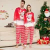 Passende Familien-Outfits, Weihnachts-Pyjama-Set, passende Familien-Outfits, Nachtwäsche, Damen, Herren, Kinder, Weihnachtsmann, Rentier-Druck, langärmelig, Weihnachts-Hauskleidung 231123