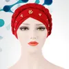 Bérets Femmes Foulard Coton Hijab Chimiothérapie Cap Couvre-chef Élastique Miss Perle Bandeau