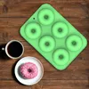 Backformen 1PC Donut Silikonform Antihaft Minipfanne für hitzebeständige Donuts mit 6 Löchern Easy Clean Home