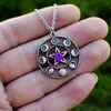 Pendentif Colliers 1PC Pentagram Moonphase Spirit Collier pour femmes Cadeau de sorcière