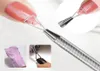 1 datorer rostfritt stål nagelikpusher nagelkonst uv gel remover manicure pedicure care set cuticle pushers tools7491800