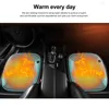 Capas de assento de carro capa dianteira aquecida couro pu usb almofada de aquecimento protetor de automóveis universal cadeira tapete