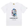 A Bathing A ape 2023 Nuova manica corta Camo riflettente girocollo lettera stampata T-shirt etichetta di moda