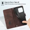 Mode lederen portemonnee kisten voor Samsung M14 5G A24 M13 M14 5G A31S M33 M53 X Cover 6 Pro Xiaomi 13 13T Pro Imprint Hand gevoel Skin Feel ID Card Slot Holder Flip Pouch