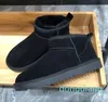 Terlik Kadınlar Avustralya Slippesr Lady Boots Süet Kestane Kürk Slaytları Klasik Hardal Tohumu Ultra Mini Slipper