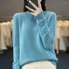 Women's Sweaters 2023 Women Pure Merino Wool Knitted Sweater Autumn Winter Fashion O-Neck Top Cashmere Warm Pullover Seamless Jumper Clothes