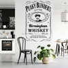 Wall Stickers Whiskey Sticker Drink Wine Poster Bar Cellar Tavern Man Cave Decoration Home Showcase Window Glass Decal 9