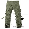 Pantalons pour hommes Pantalons cargo pour hommes armée vert gris noir grandes poches décoration Casual lavage facile mâle automne pantalon P1309 230422