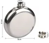 5oz Round Stainless Steel Hip Flask Whiskey Liquor Wine Bottle Pocket Containers Russian Flagon Flasks for Travel Outdoor dh5651