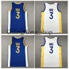 GH Chris Paul Warriores baskettröja State White Golden Mitch och Ness Throwback Jerseys Blue Whitesize S-XXL